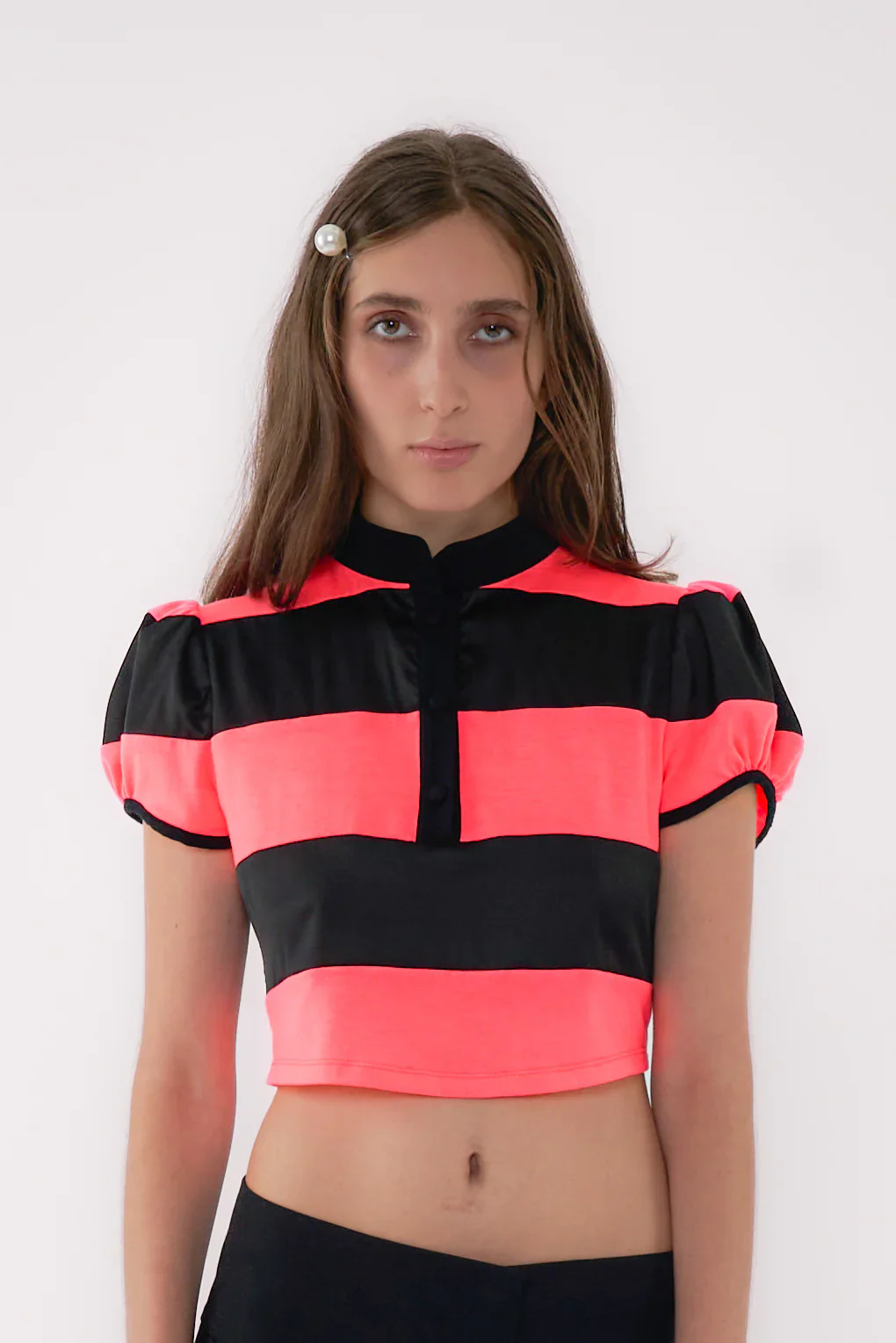 Margaret Polo Top / Flo Pink